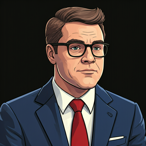 Face of a middle-aged male executive with glasses in professional lighting